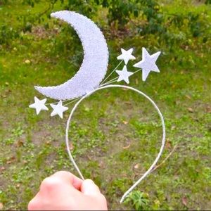 Glittery Moon Stars Costume Headband
